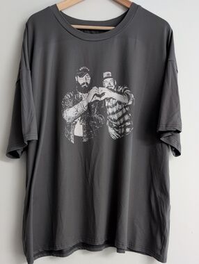 Post Malone And Morgan Wallen Grey Graphic Tee Size  3X